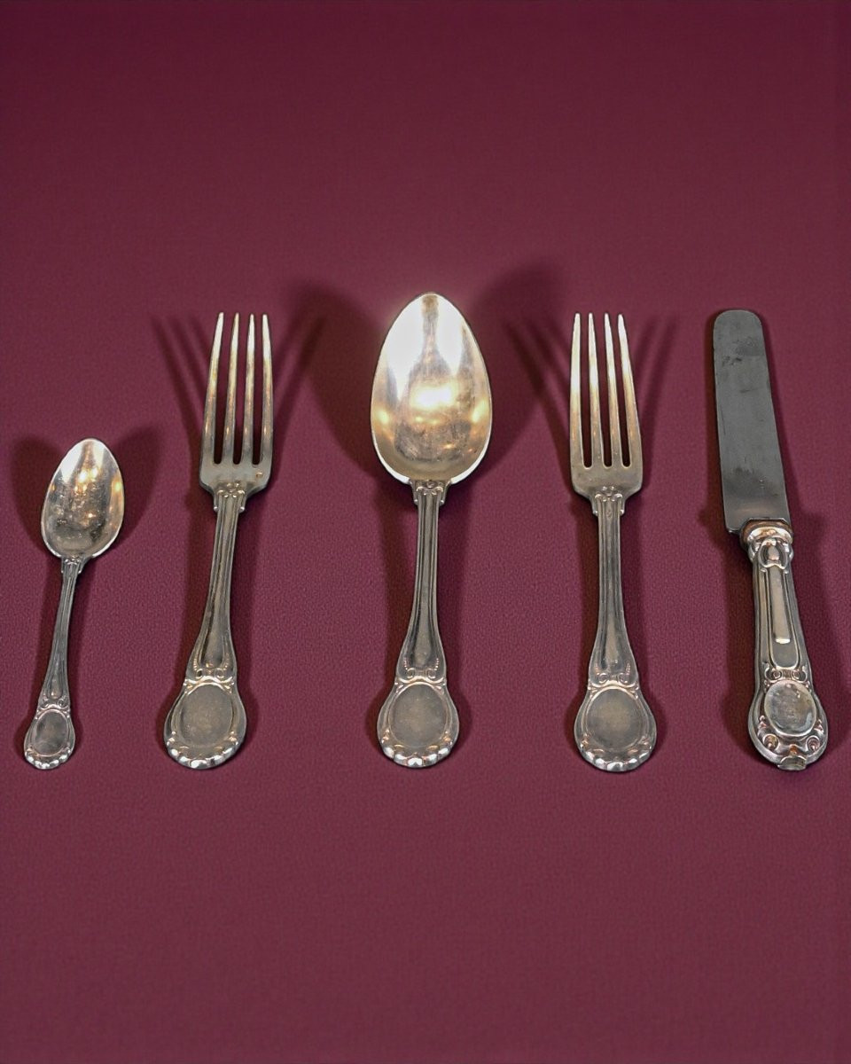 Servizio di Posate In Argento a Titolo 950 - Francia 1838-photo-2